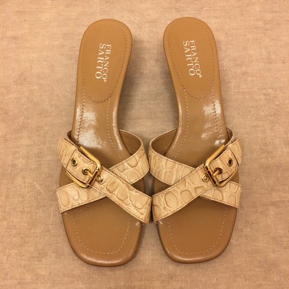 franco sarto slip on sandals
